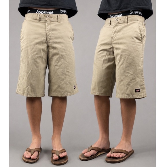 Dickies Other - Vintage Genuine Dickies Mens Khaki Shorts Size 30 Baggy Loose Long Y2K